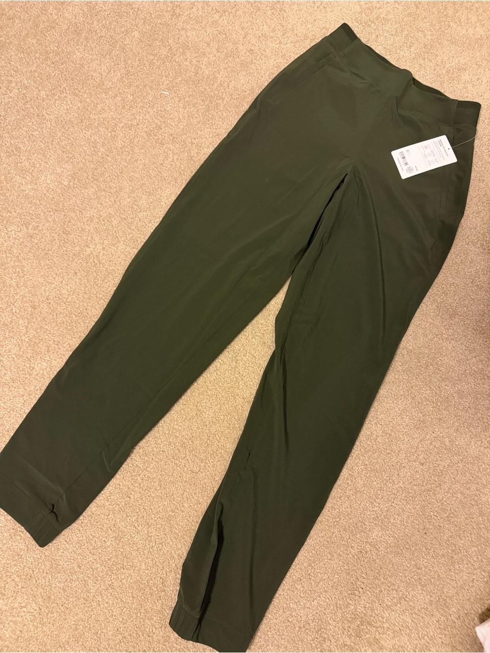 Athleta Dark Olive Drawstring Waist Active Pants